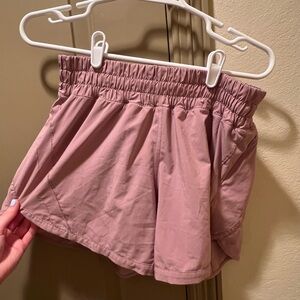 Pink Lululemon Tracker V Shorts